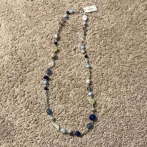 Talbots Blue and Silver Necklace